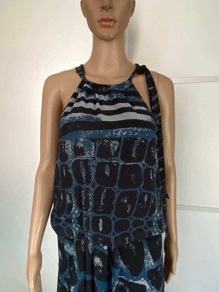 K277 Superstar maat 40/42=M/L lange jurk maxi blauw, Kleding | Dames, Jurken, Maat 38/40 (M), Blauw, Ophalen of Verzenden, Zo goed als nieuw