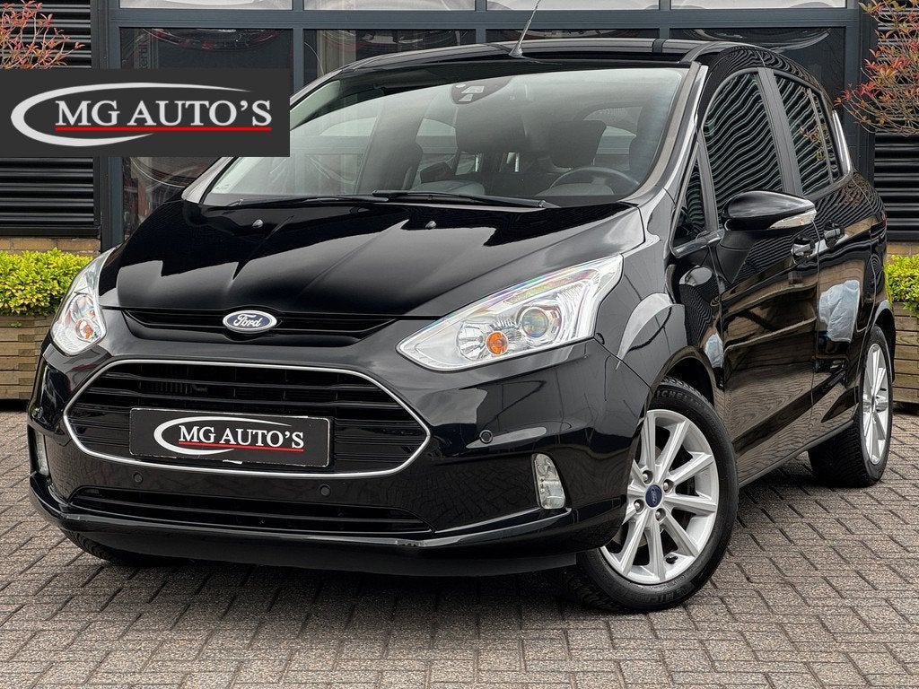 Ford B-Max 1.0 EcoBoost Titanium | Trekhaak | Navigatie | Cr, Voorwielaandrijving, Gebruikt, Zwart, Origineel Nederlands