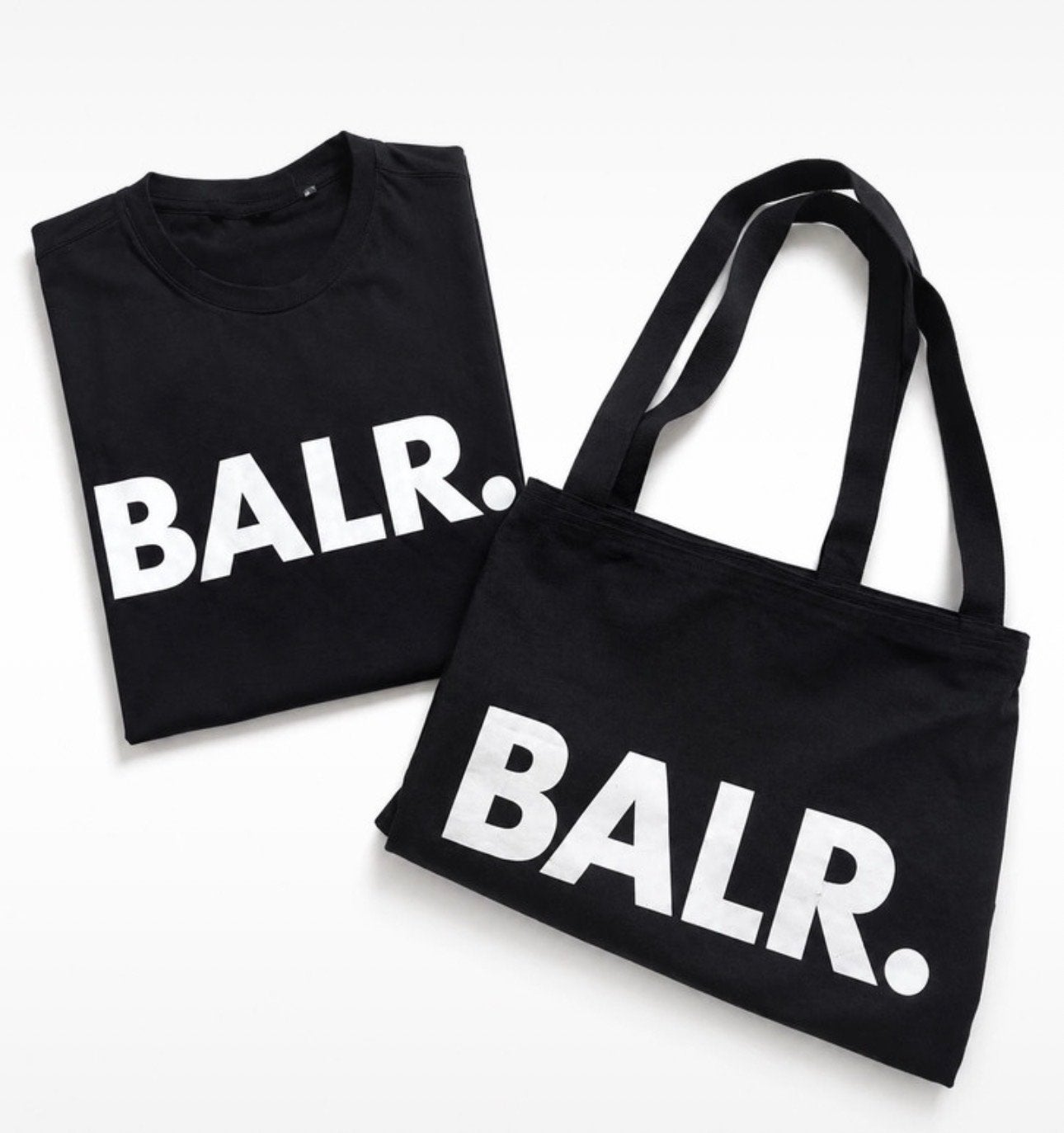BALR. T-shirt & Tote Bag Set - Zwart - Maat S, Ophalen of Verzenden, Zo goed als nieuw, Maat 46 (S) of kleiner, Zwart