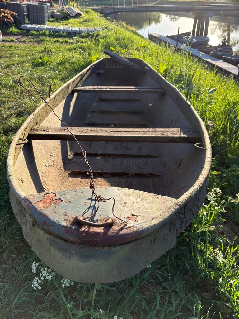 Stalen roeiboot vlet met wat werk., Ophalen, Gebruikt, Overige typen