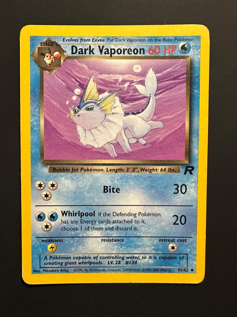 Dark vaporeon, Ophalen of Verzenden, Gebruikt, Losse kaart