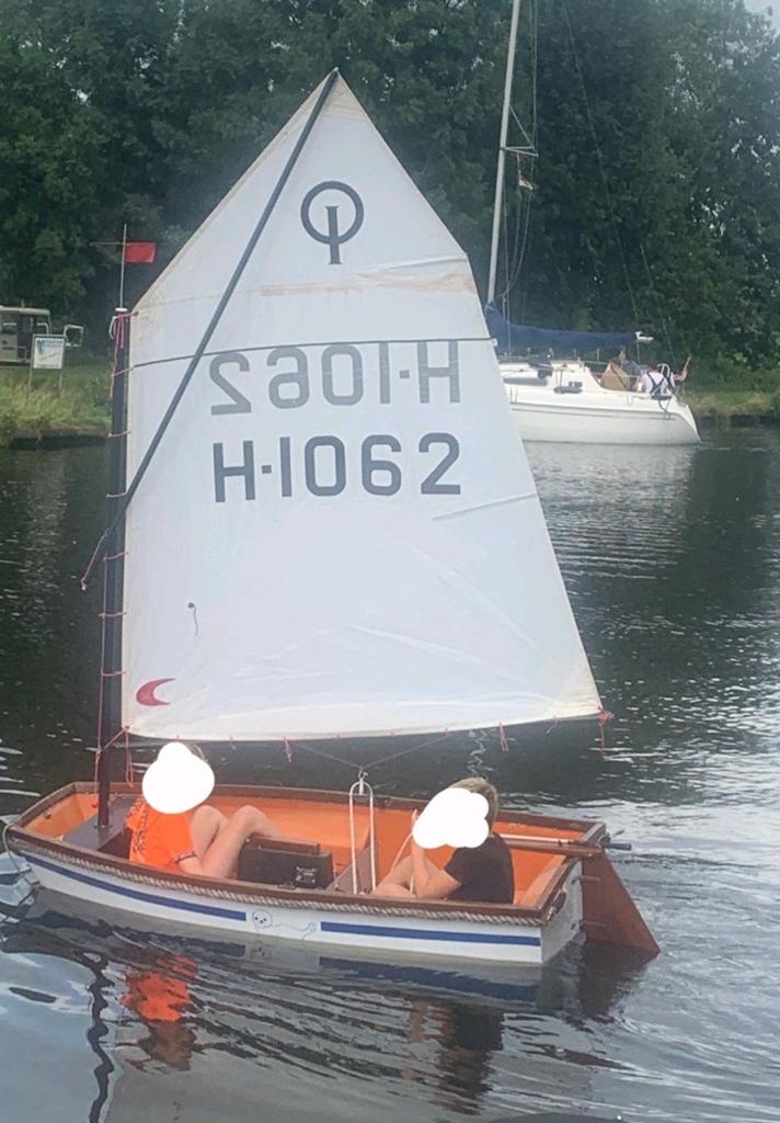 Mooie optimist, Watersport en Boten, Ophalen, Gebruikt, Minder dan 3 meter, Minder dan 15 m²