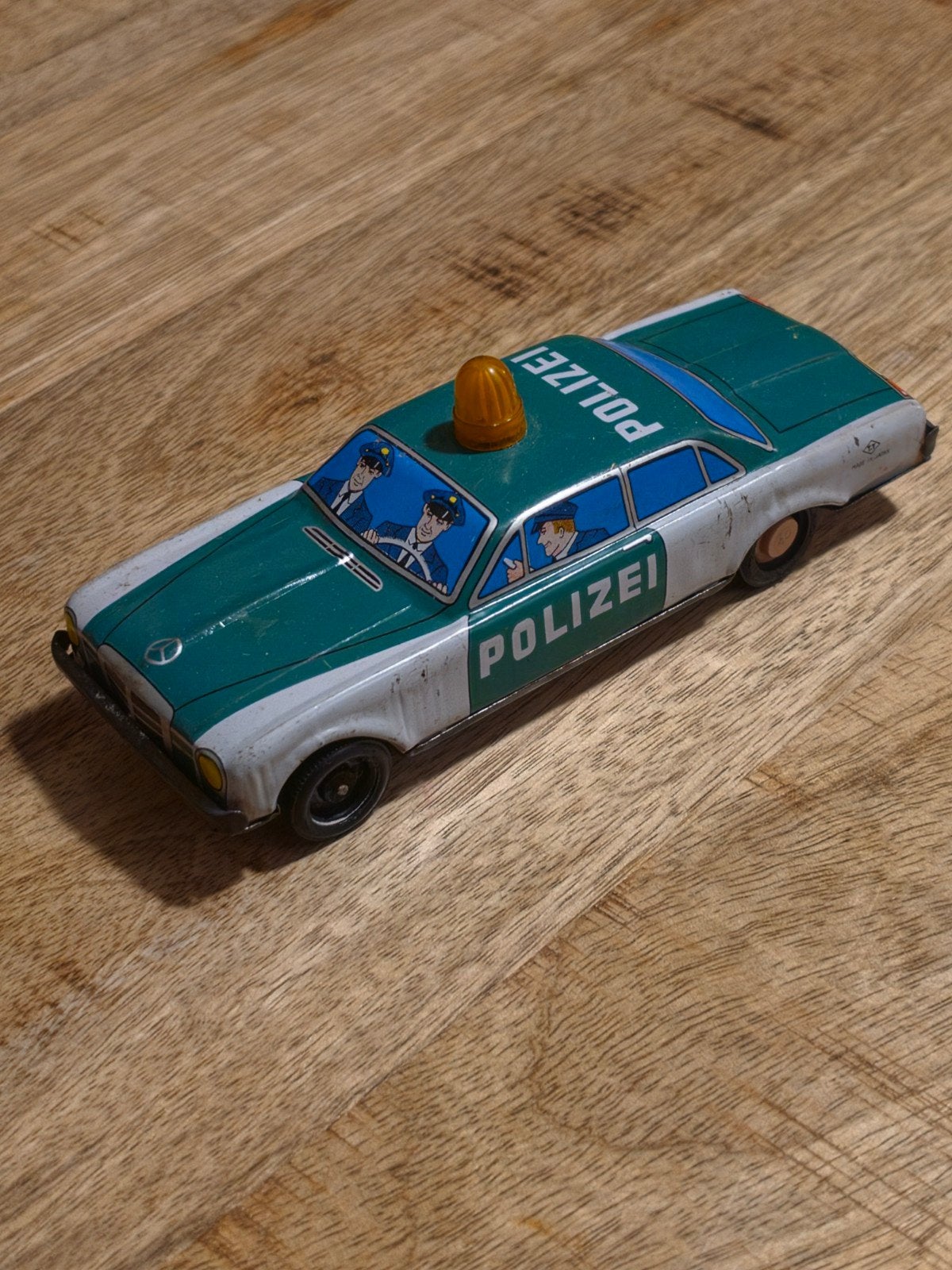 Vintage blikken politieauto Mercedes Benz W108 Polizei Japan, Ophalen of Verzenden