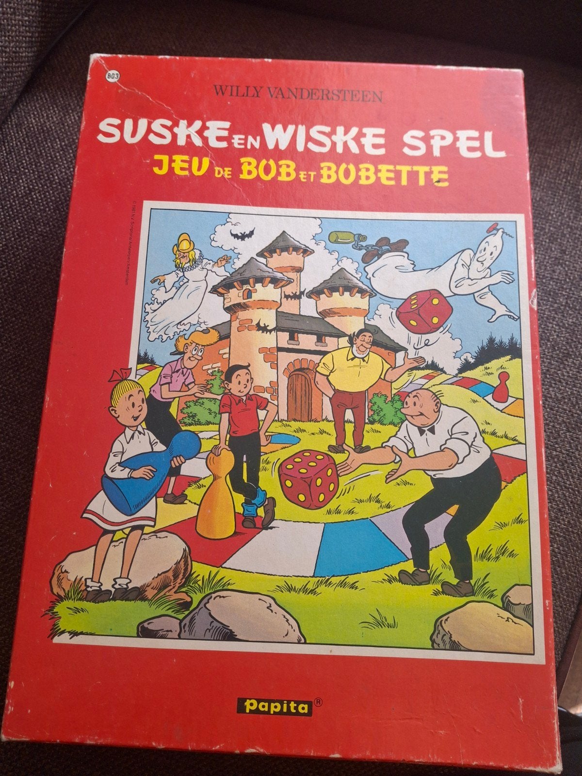 Suske en Wiske bordspel Papita 1981 Willy Vandersteen, Ophalen of Verzenden, Suske en Wiske, Zo goed als nieuw, Boek of Spel