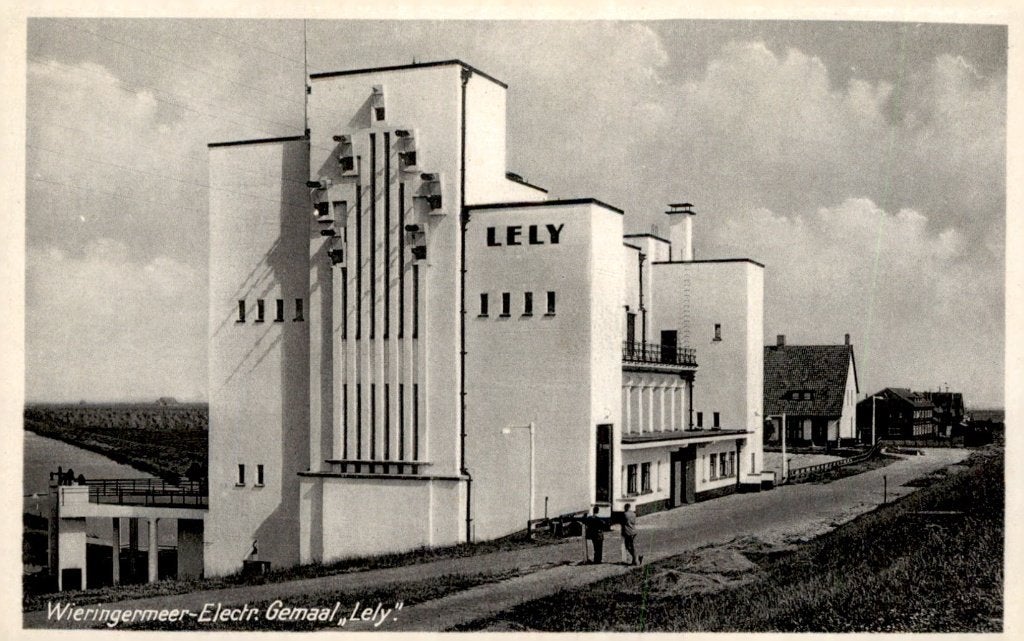 Wieringermeer Electr. Gemaal Lely Zuiderzeewerken # 813, Verzamelen, Ophalen of Verzenden, 1920 tot 1940, Ongelopen, Noord-Holland