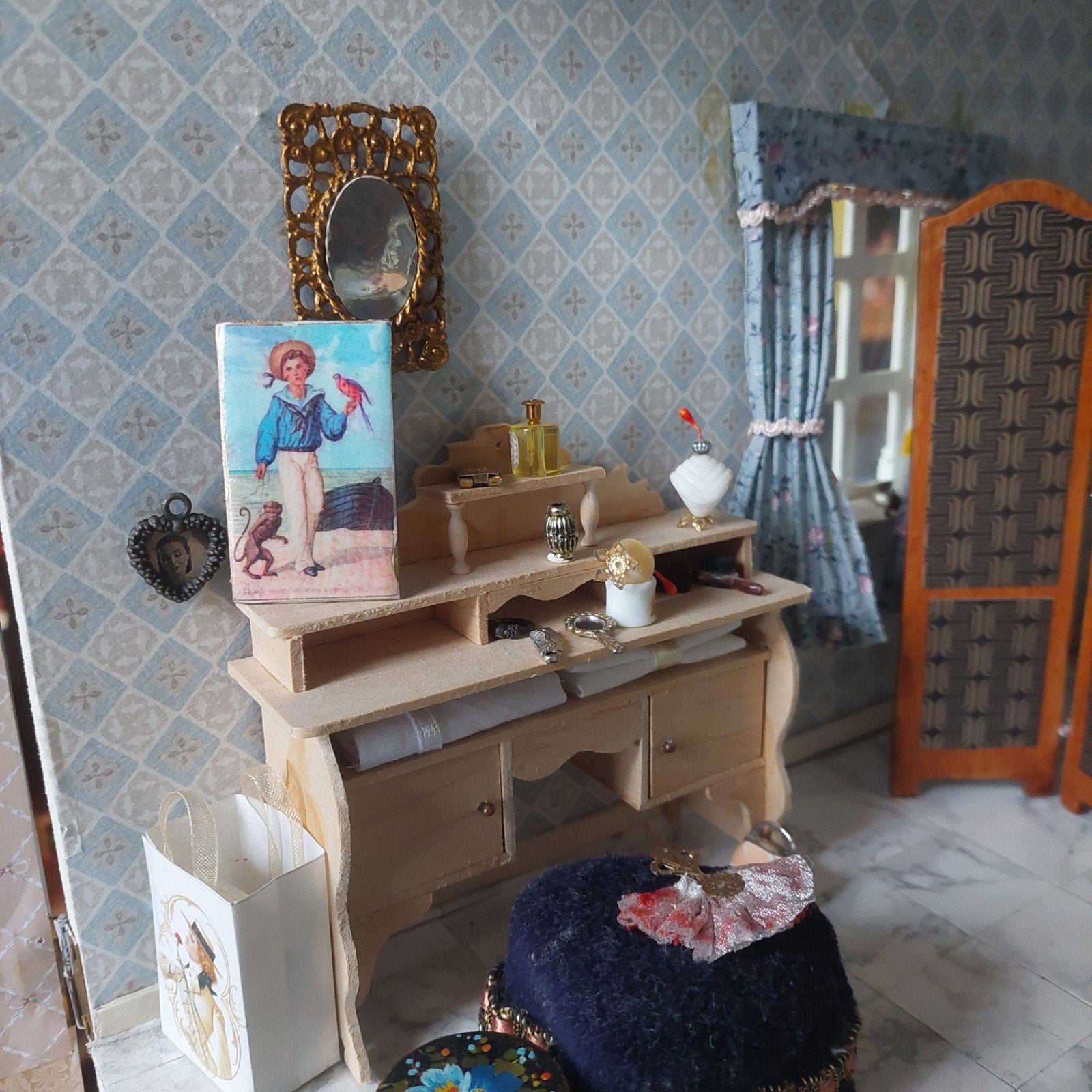 "emaille bord " voor poppenhuis, Verzamelen, Poppenhuizen en Toebehoren, Ophalen of Verzenden, Poppenhuis