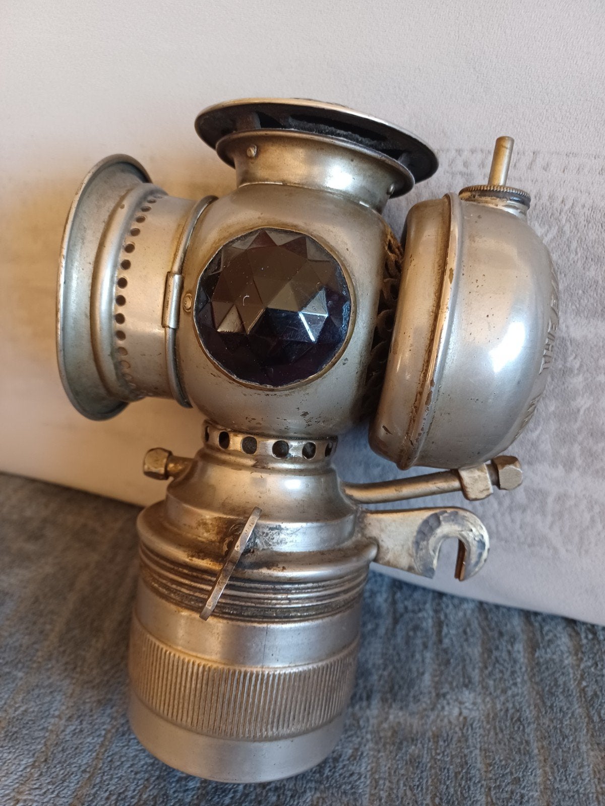 Antieke Solar fietslamp - The Badger Brass Mfg. Co., Ophalen of Verzenden