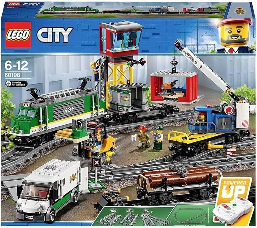 LEGO City 60198 Vrachttrein met rails en instructies, Kinderen en Baby's, Speelgoed | Duplo en Lego, City, Lego, Compleet, Ophalen of Verzenden