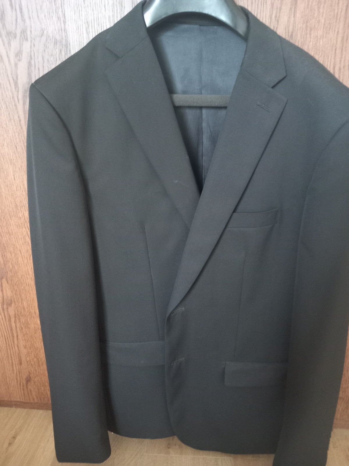 WE Zwart Slim Fit Pak - Maat 50, Kleding | Heren, Kostuums en Colberts, WE, Maat 48/50 (M), Zwart, Ophalen of Verzenden