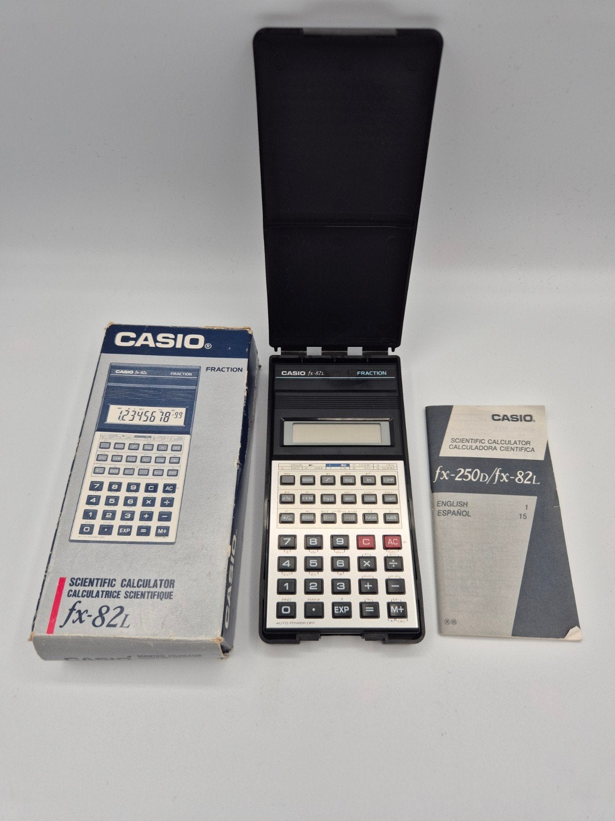 Casio FX-82 rekenmachine met doos en handleiding, Gebruikt, Onbekend, Onbekend, Casio