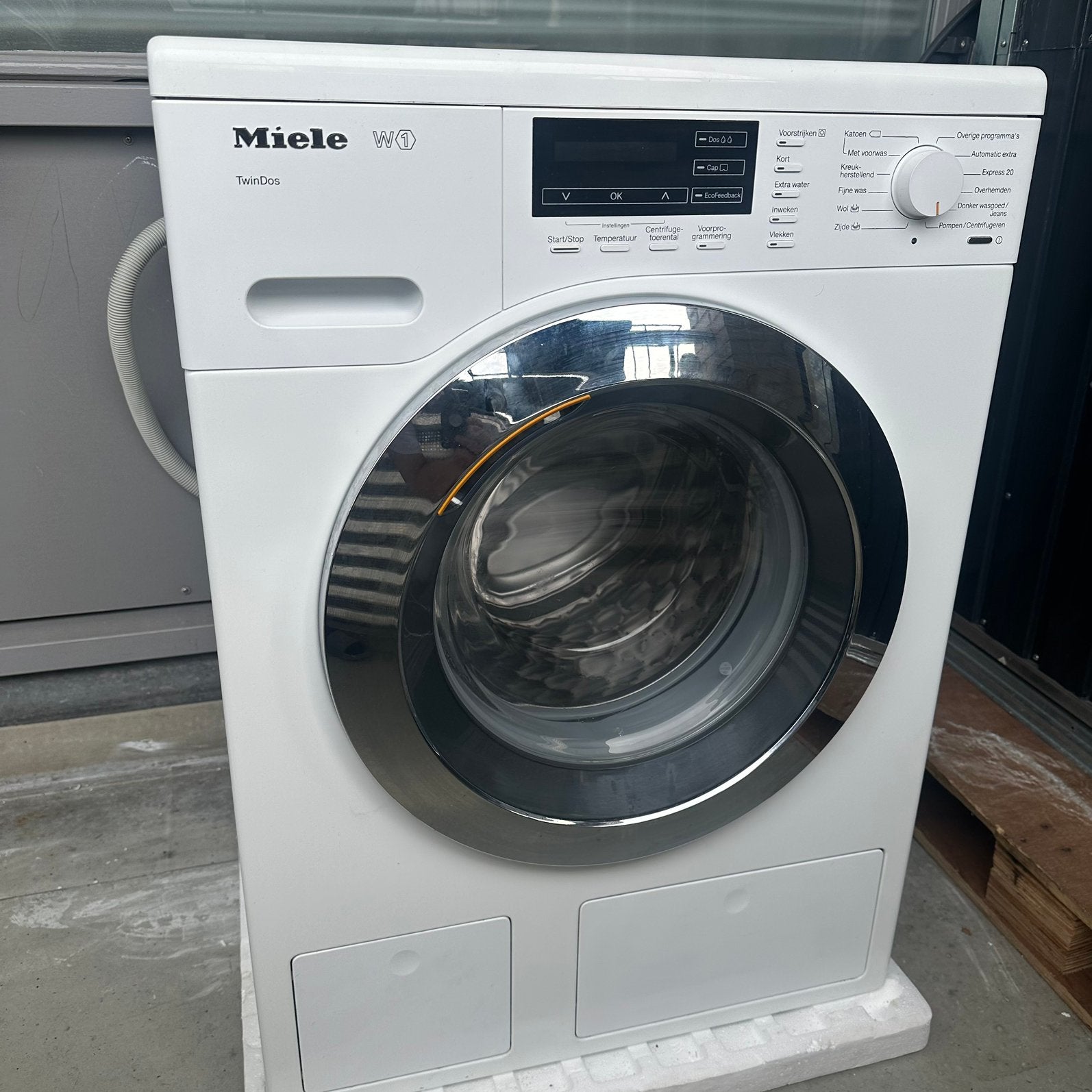 Miele twindos wasmachine, Witgoed en Apparatuur, Wasmachines, Ophalen, Zo goed als nieuw, 1200 tot 1600 toeren, 85 tot 90 cm