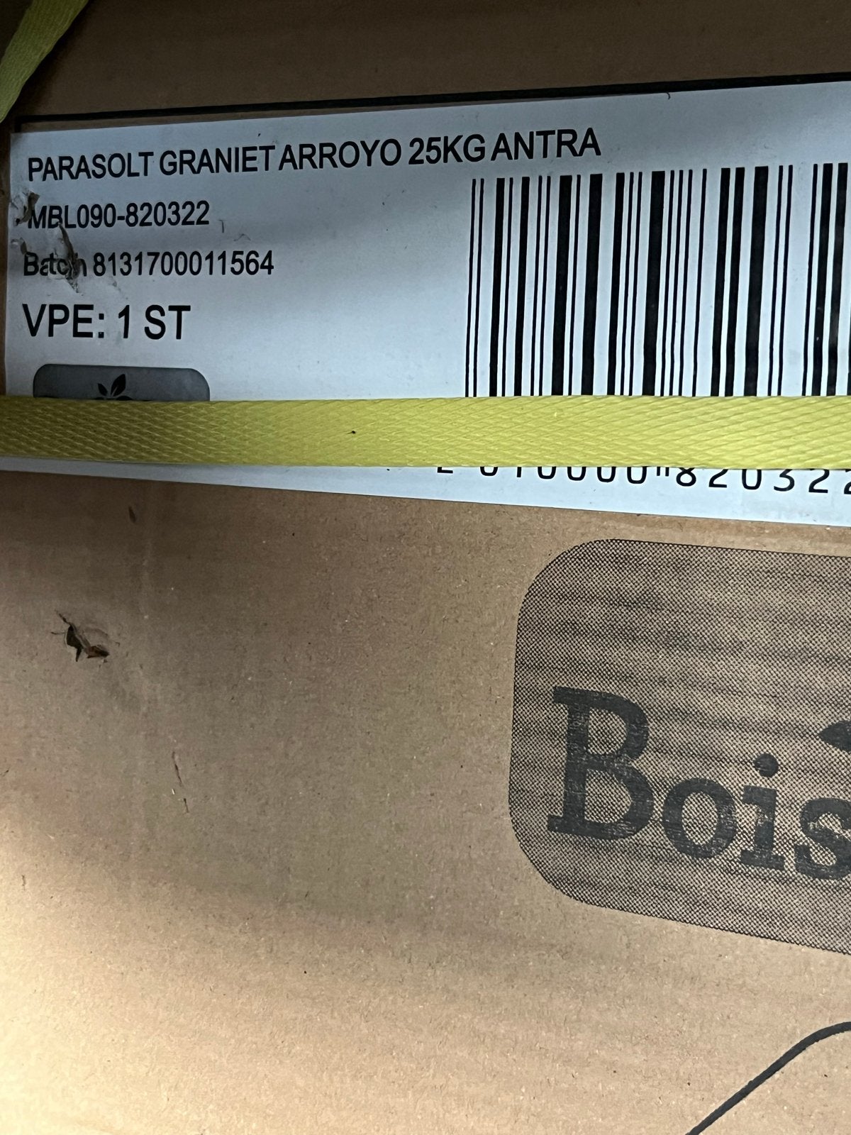 4x Parasoltege graniet, 25kg - Stevige basis voor uw parasol, Ophalen of Verzenden, Nieuw, Minder dan 1 meter, Parasolvoet