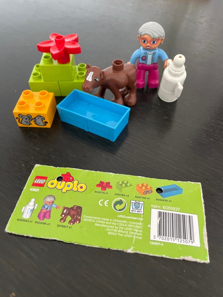 Lego Duplo 10521 Boerderij met kalfje en boerin, Gebruikt, Overige thema's, Ophalen of Verzenden, Compleet
