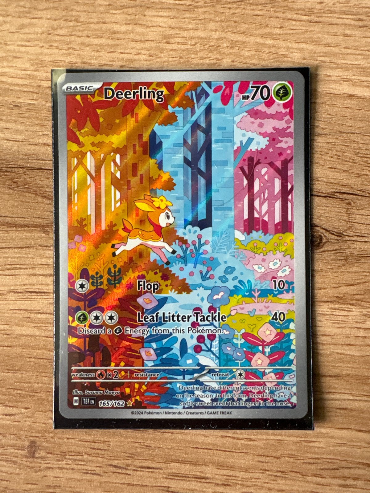 Pokémon Kaart Deerling 165/162 - Full Art Foil, Ophalen of Verzenden, Zo goed als nieuw, Losse kaart, Foil
