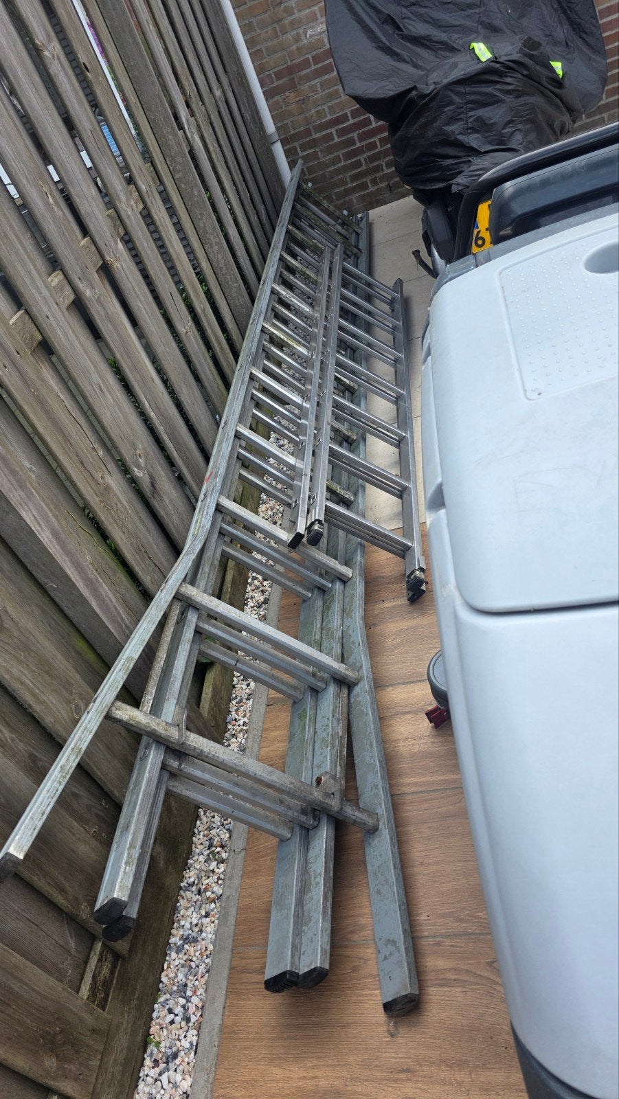 Dirks ladder - Stevige en lange ladder, Gebruikt, Ophalen of Verzenden, Ladder, Opvouwbaar of Inschuifbaar
