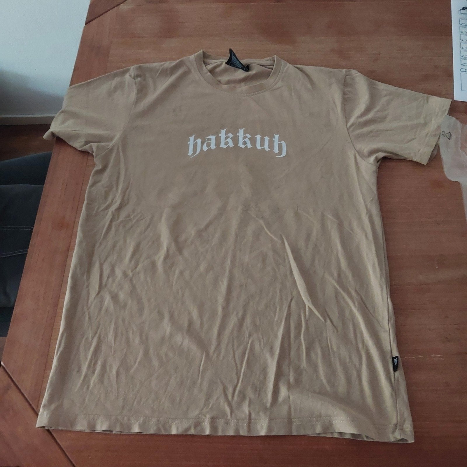Hakkuh t-shirt  Thunderdome, Australian, Gabber, Maat 48/50 (M), Beige, Hakkuh, Ophalen of Verzenden