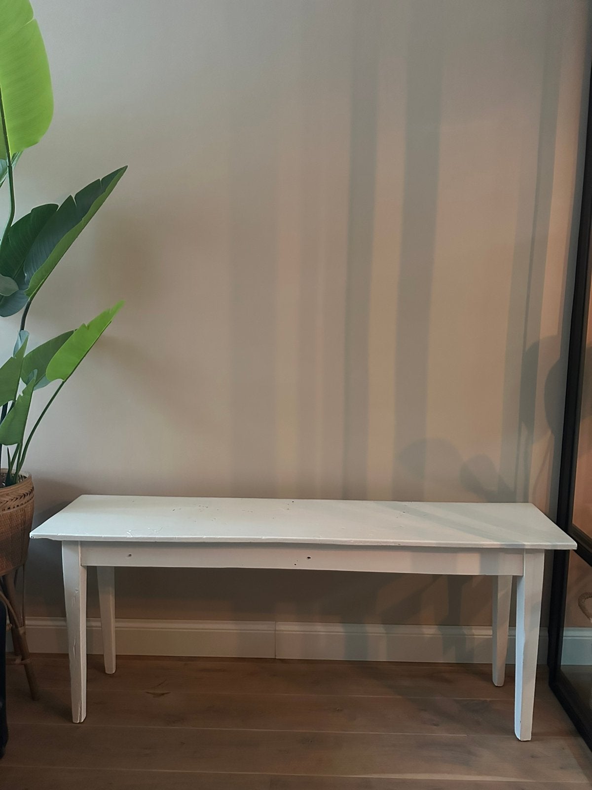 Houten side table, Ophalen, Zo goed als nieuw, 25 tot 50 cm, Rechthoekig