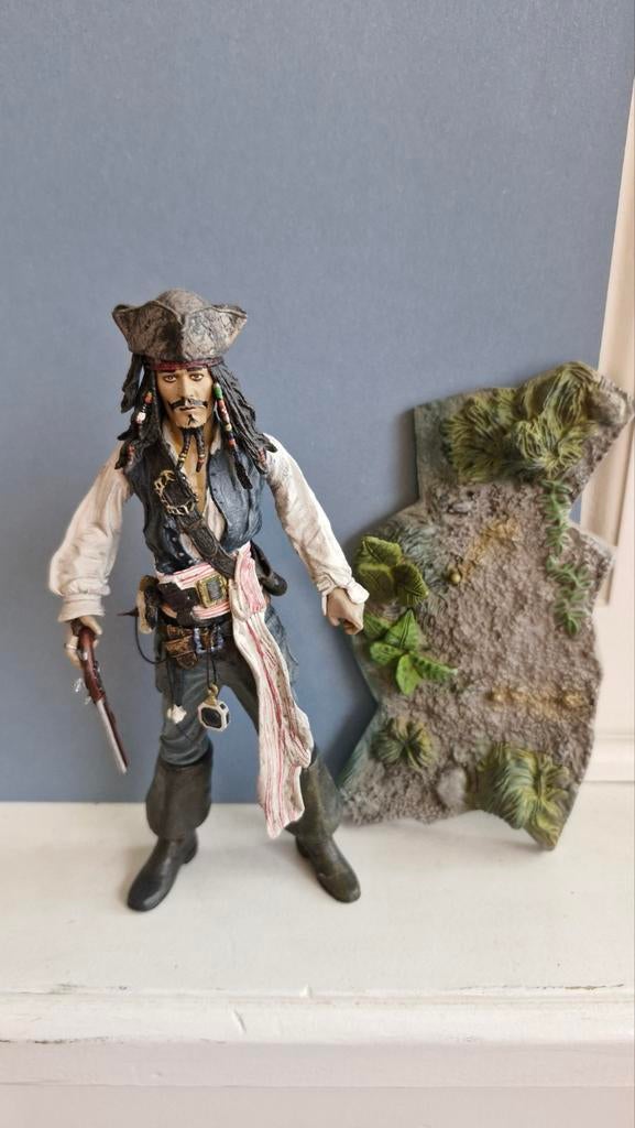Captain Jack Sparrow figuur met palmboom en rots, Ophalen of Verzenden, Zo goed als nieuw