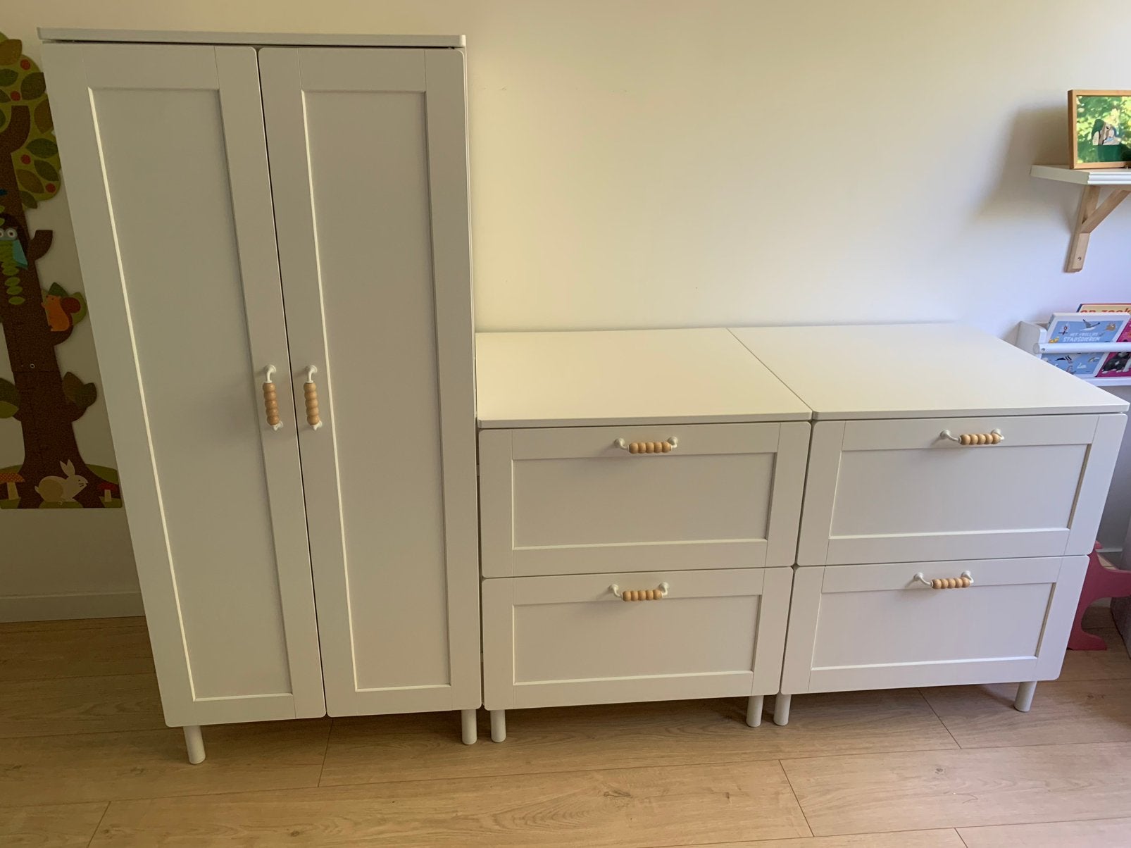 IKEA SMÅSTAD / PLATSA kledingkast met 2 laden – nette staat, Overige materialen, 150 tot 200 cm, Zo goed als nieuw, 50 tot 75 cm