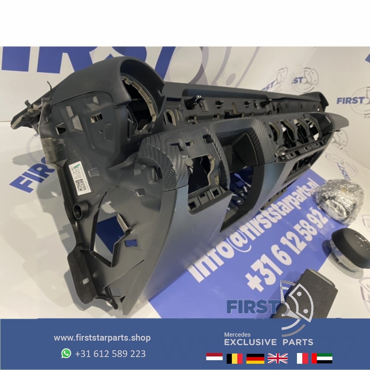 W177 ZWART DASHBOARD AIRBAGSET Mercedes A KLASSE 2018-2022 O, Gebruikt, -, Ophalen of Verzenden, -