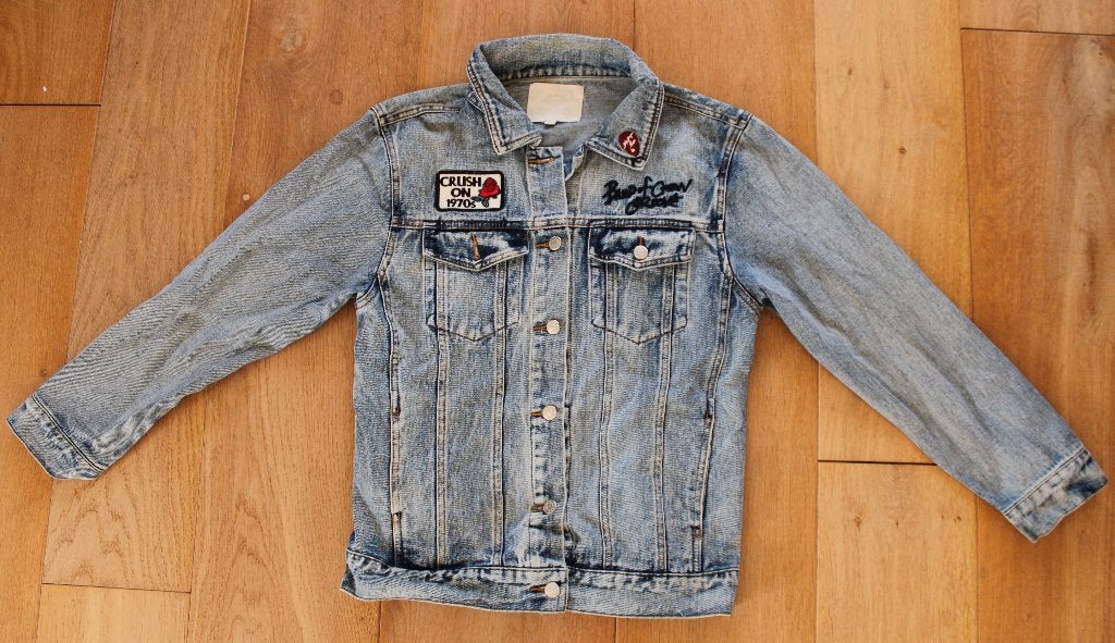 Seventies spijkerjack van Vera & Lucy maat S, Blauw, Ophalen of Verzenden, Maat 36 (S), Gedragen