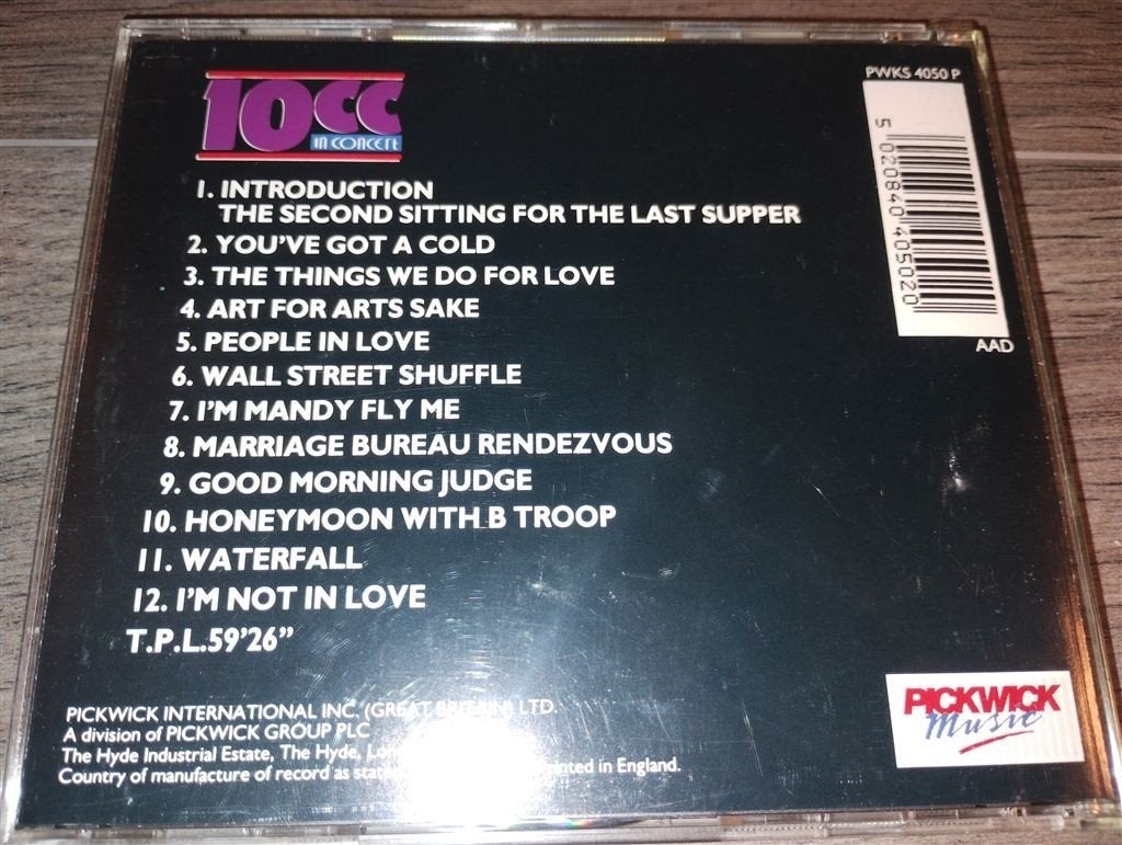 10CC - 10CC In Concert, Ophalen of Verzenden, Zo goed als nieuw, Poprock