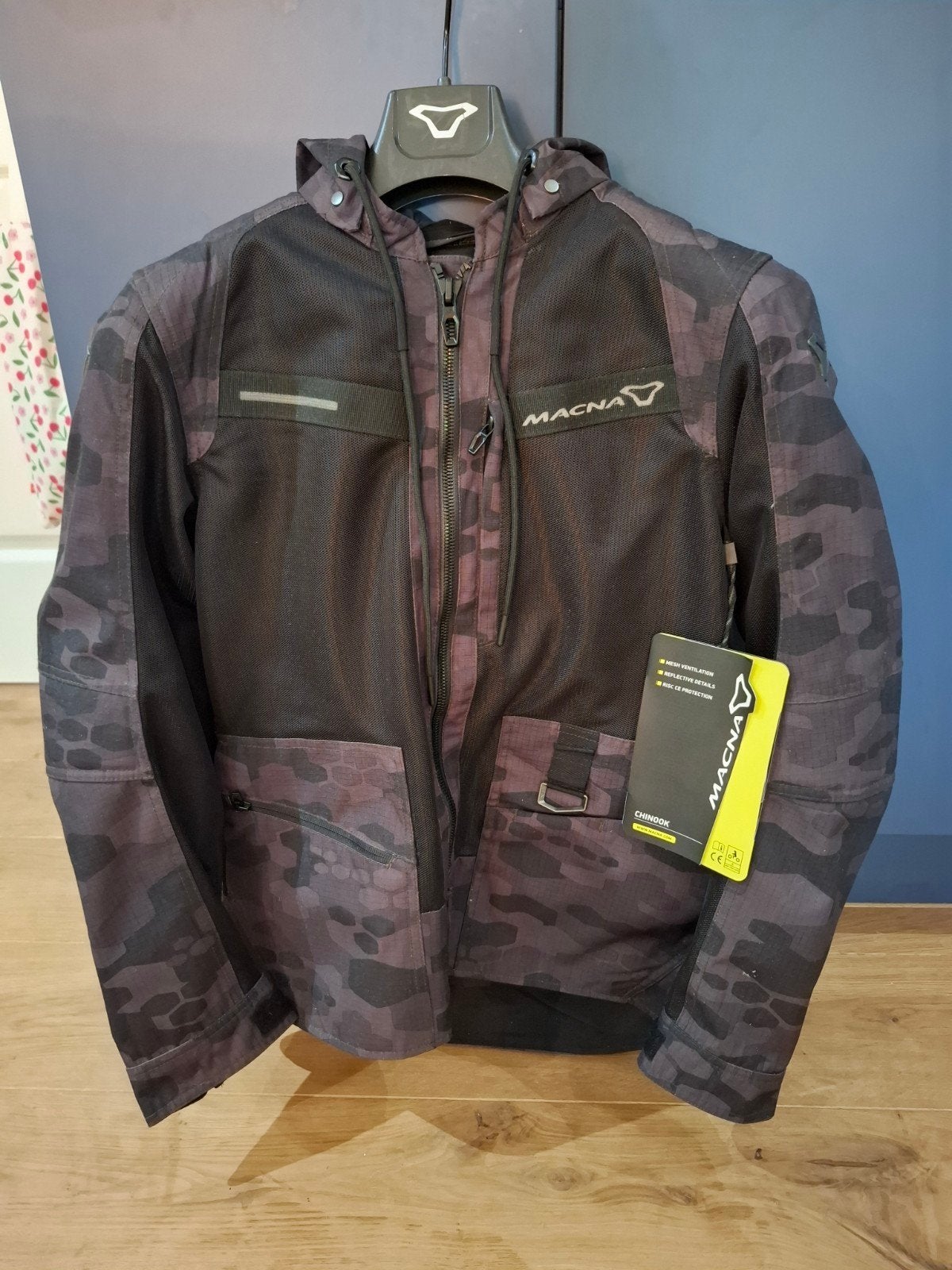 Macna Chinook motorjas - Zwart/camouflage - Nieuw, Motoren, Ophalen of Verzenden, Nieuw met kaartje, Jas | textiel