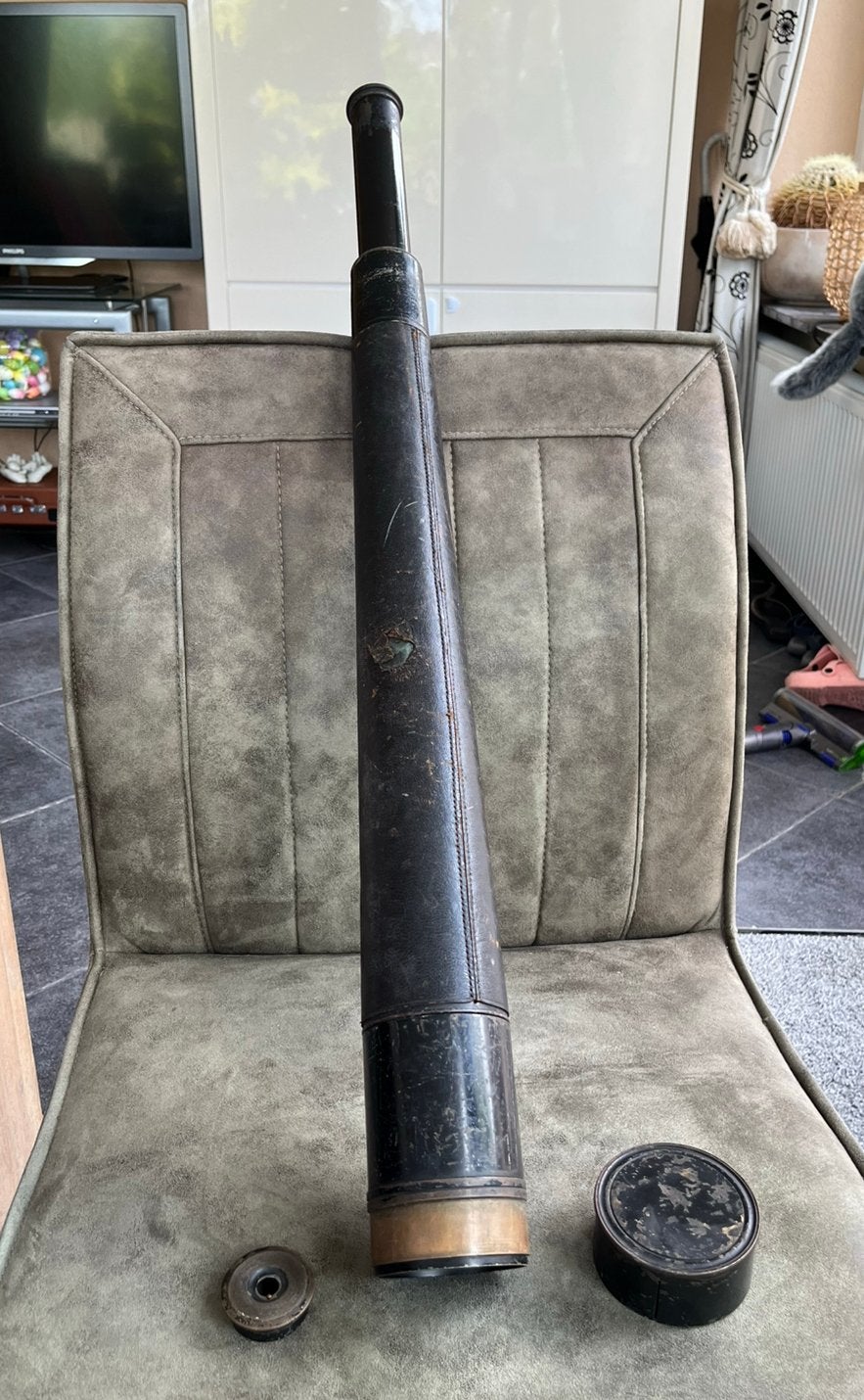 Brocante scheeps verrekijker uitschuifbaar, Ophalen