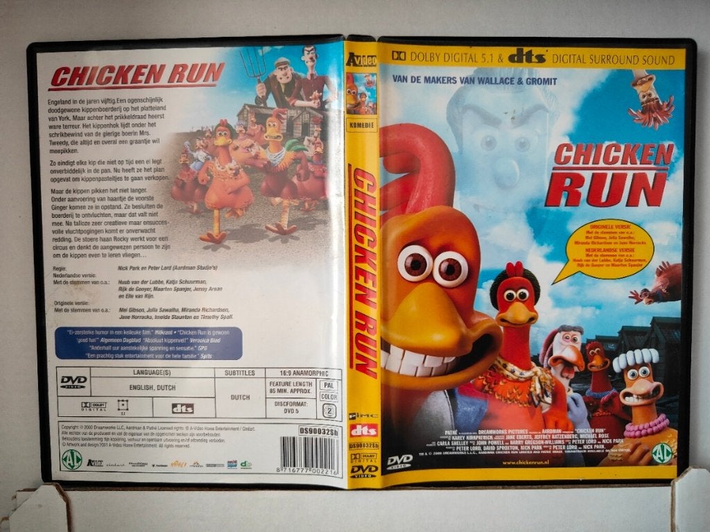 DVD Chicken Run, Europees, Tekenfilm, Alle leeftijden, Nederlands