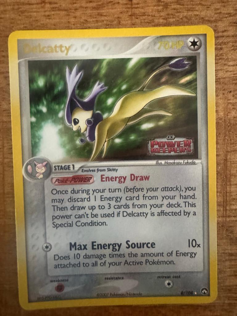 Pokémon Kaart Delcatty 8/108 EX Power Keepers, Ophalen of Verzenden, Gebruikt, Losse kaart