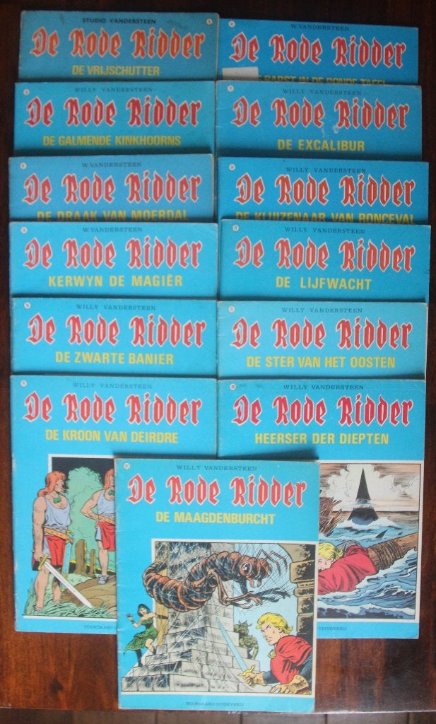 rode ridder. XIII- J. van hamme-W vance-J giraud roodbaard, Boeken, Stripboeken, Gelezen, Meerdere stripboeken, Ophalen of Verzenden