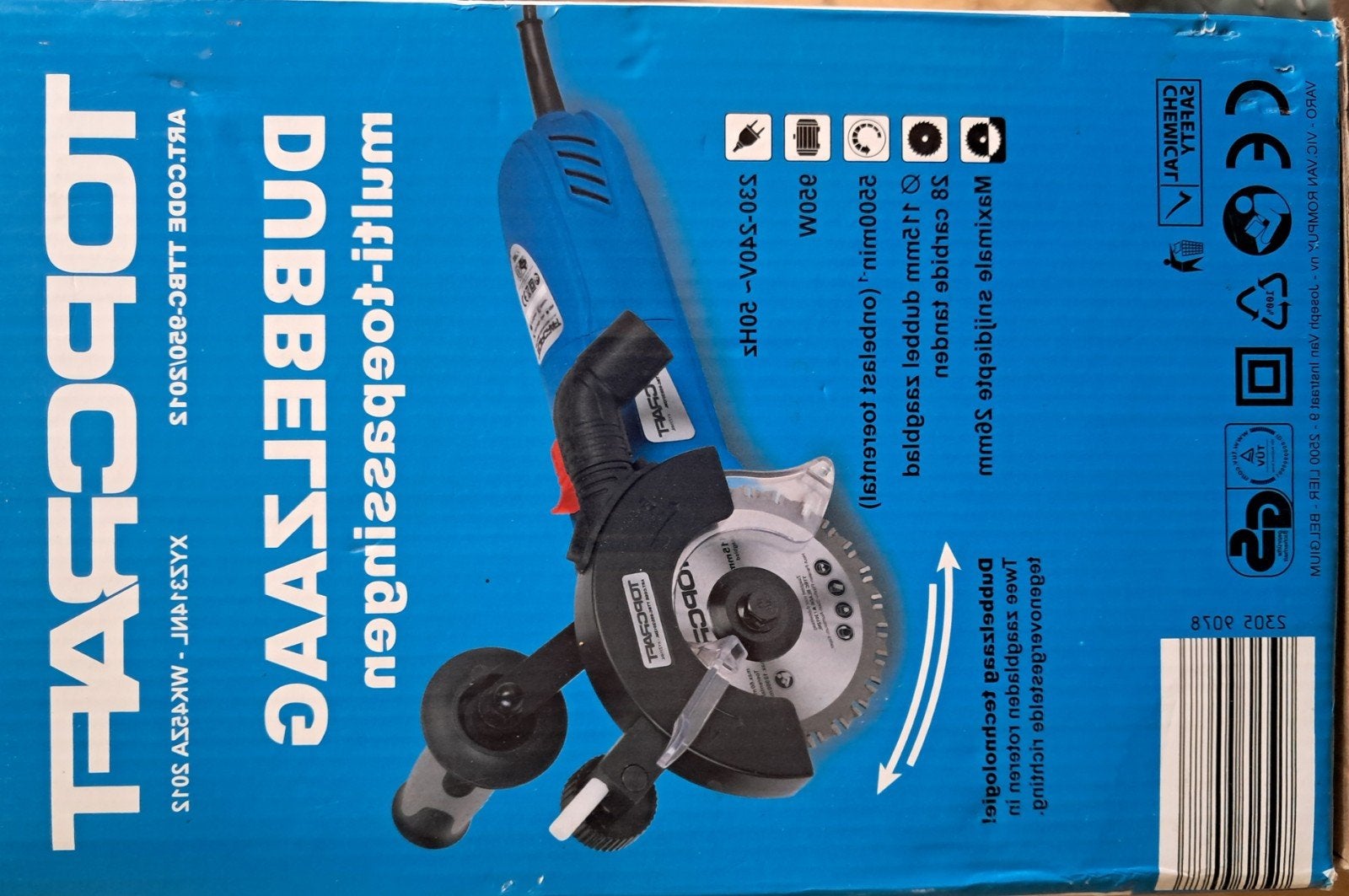 Topcraft Dubbelzaag 950W - Multi-toepassingen, Gebruikt, Topcraft, Overige typen, 600 tot 1200 watt