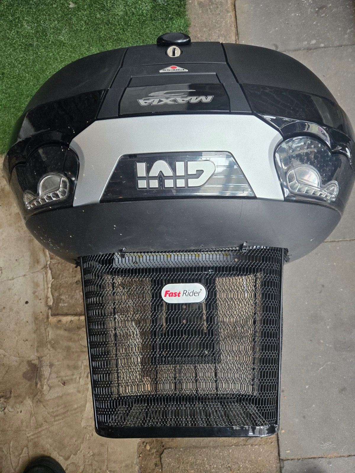 GIVI Maxia topkoffer met Fast Rider fietsmand, Motoren, Ophalen