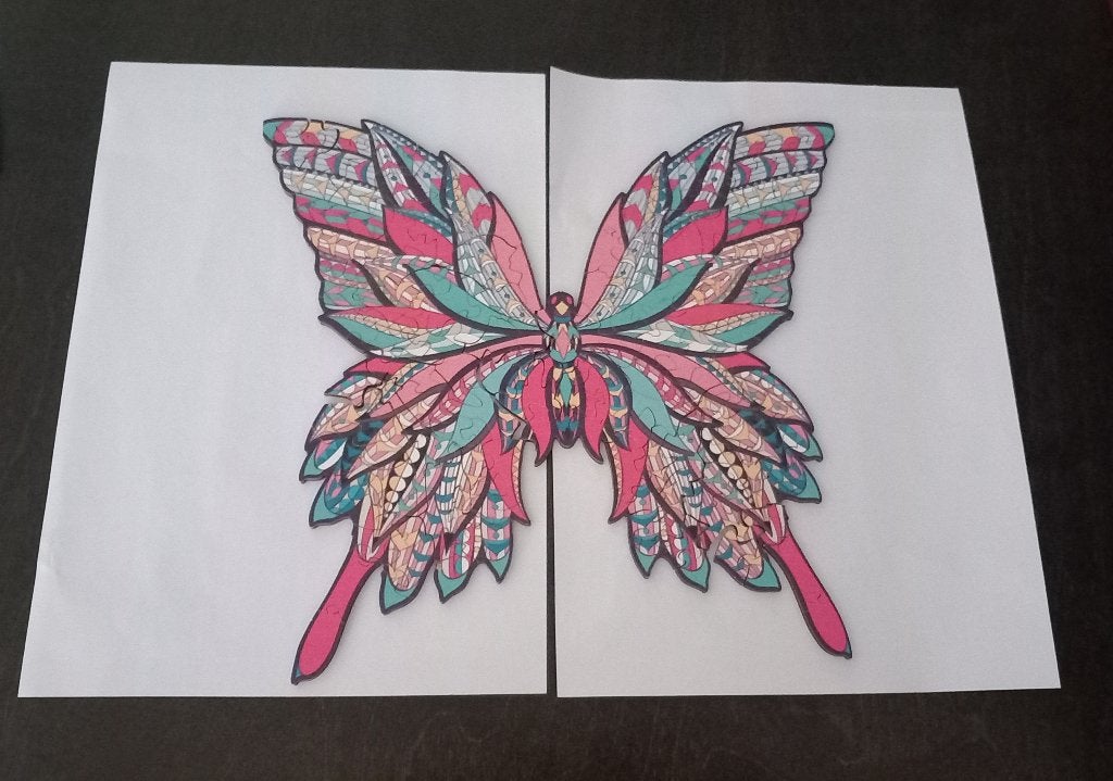 Wooden puzzel vlinder A3-formaat, Hobby en Vrije tijd, Denksport en Puzzels, Ophalen of Verzenden, 500 t/m 1500 stukjes