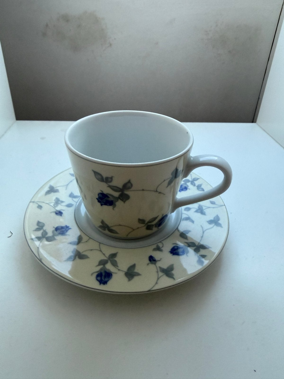 Wawel Porseleinen Kop en Schotel - Blauwe Rozen Design, Ophalen, Overige merken, Klassiek, Zo goed als nieuw