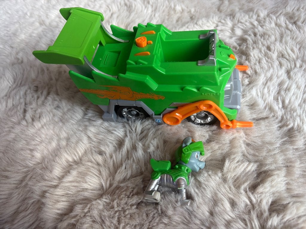 Paw Patrol Rocky's voertuig met figuur, Ophalen of Verzenden, Gebruikt