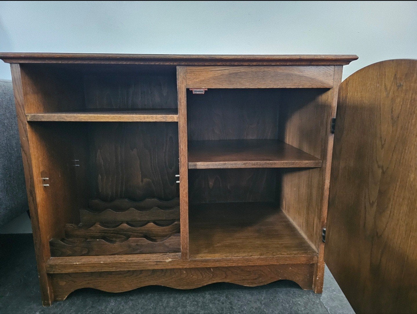Vintage Houten Wijnkastje / Bijzettafel, Ophalen of Verzenden