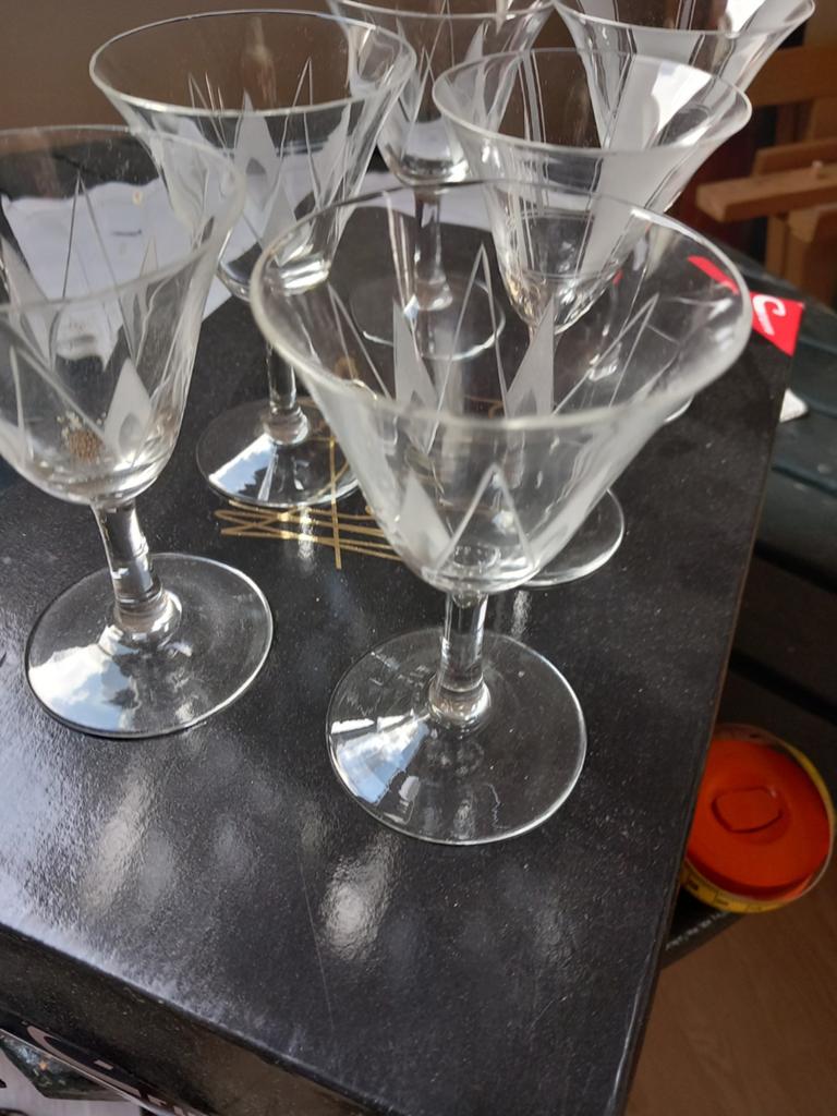 4 art deco portglaasjes., Ophalen of Verzenden, Zo goed als nieuw, Overige typen