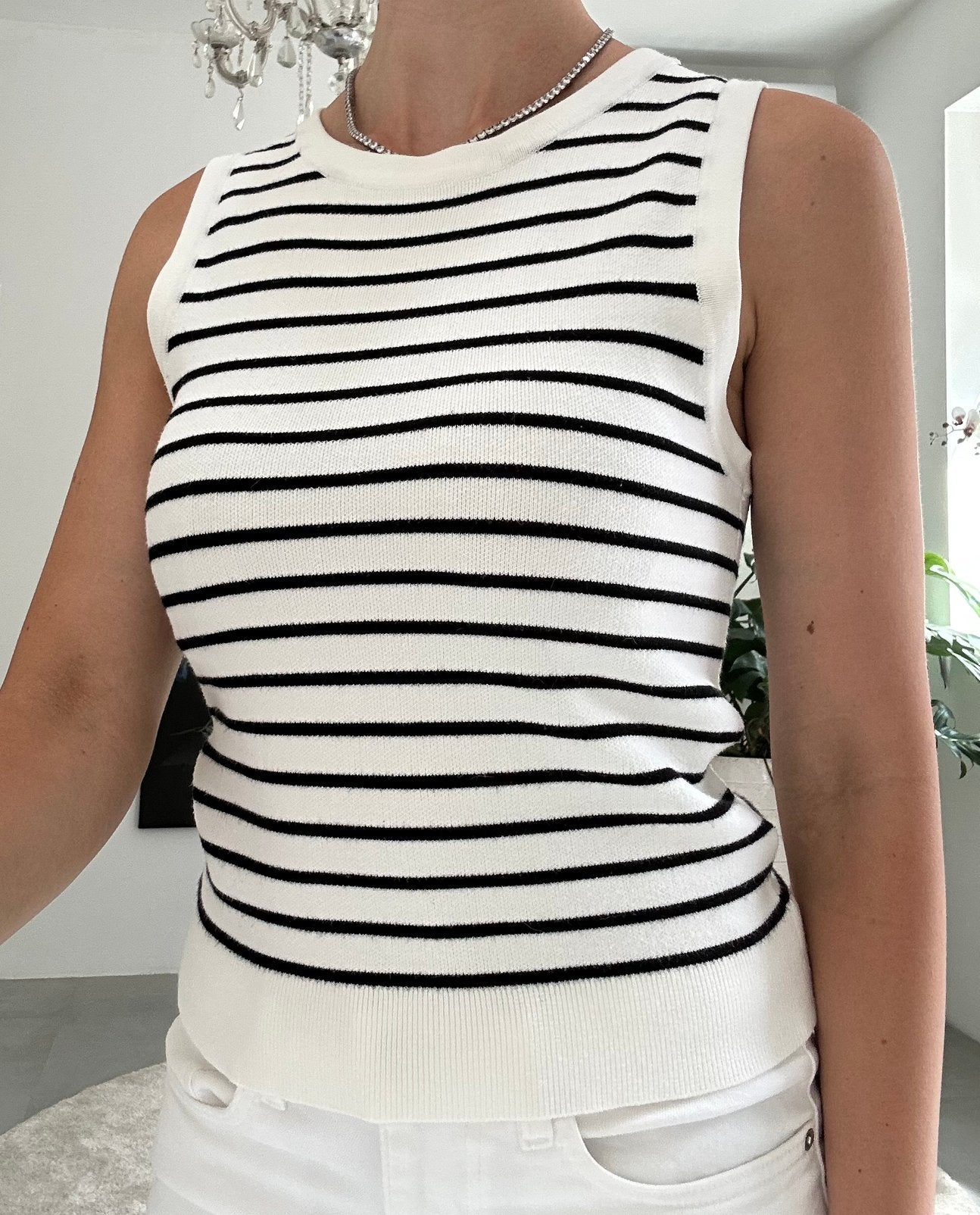Gestreepte tricot top hemdje maat S Zara dames, Kleding | Dames, Tops, Wit, Nieuw, Ophalen of Verzenden, Maat 36 (S)