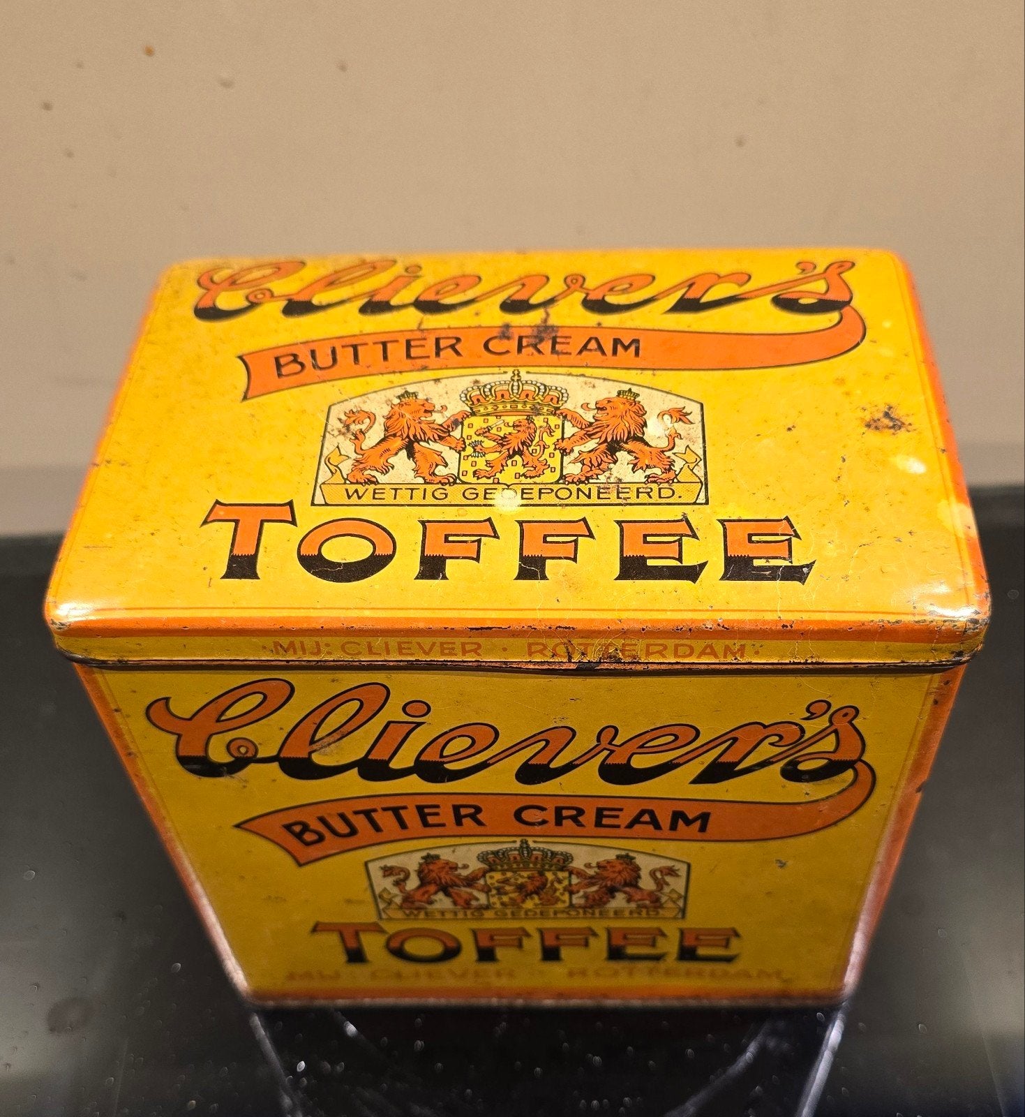 clievers rotterdam toffee blik, Verzamelen, Ophalen of Verzenden, Gebruikt, Overige