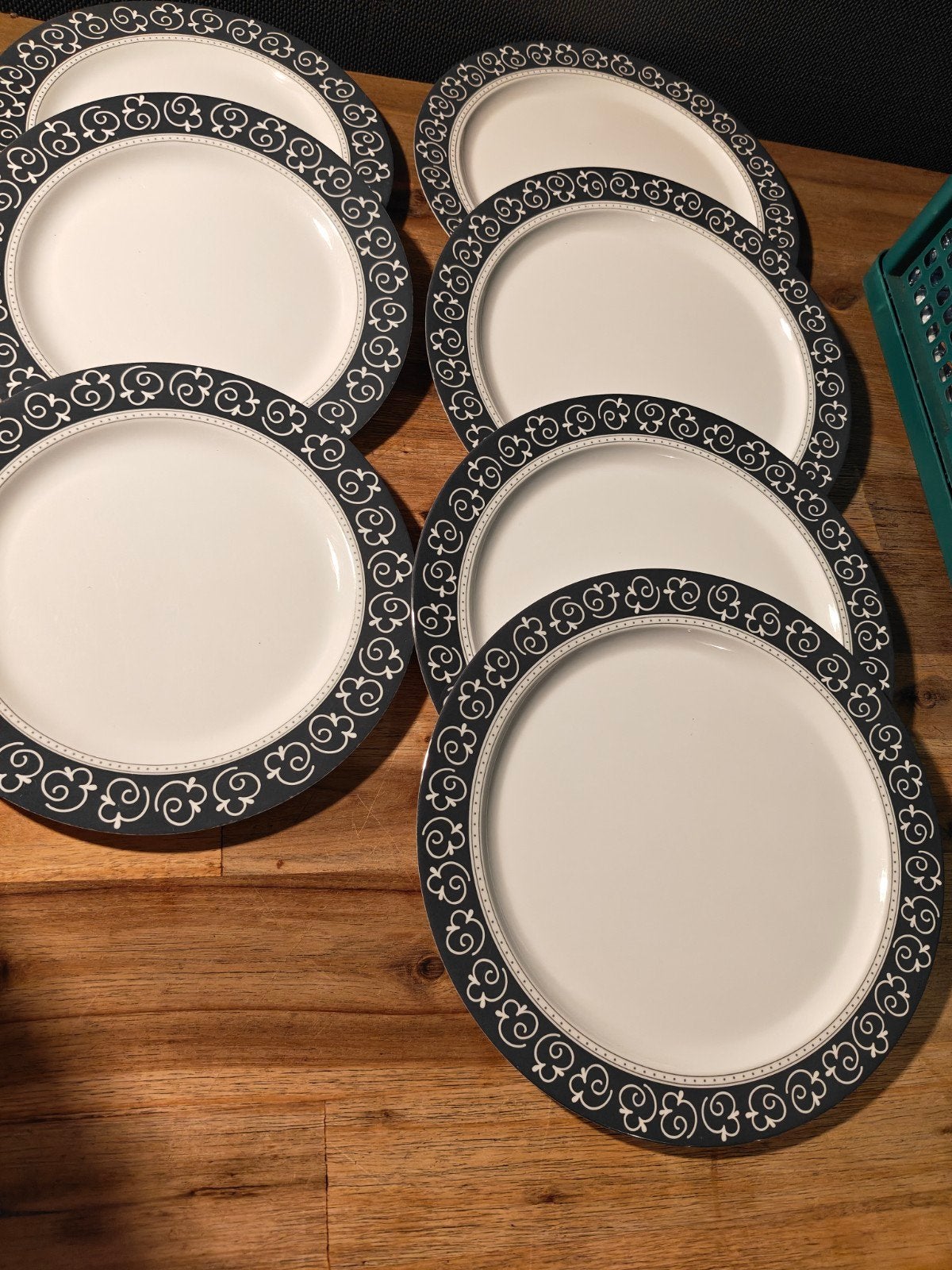 Mepal Rosti Damast Borden - 3x 23cm, 4x 26cm, Kunststof, Gebruikt, Mepal, Ophalen of Verzenden