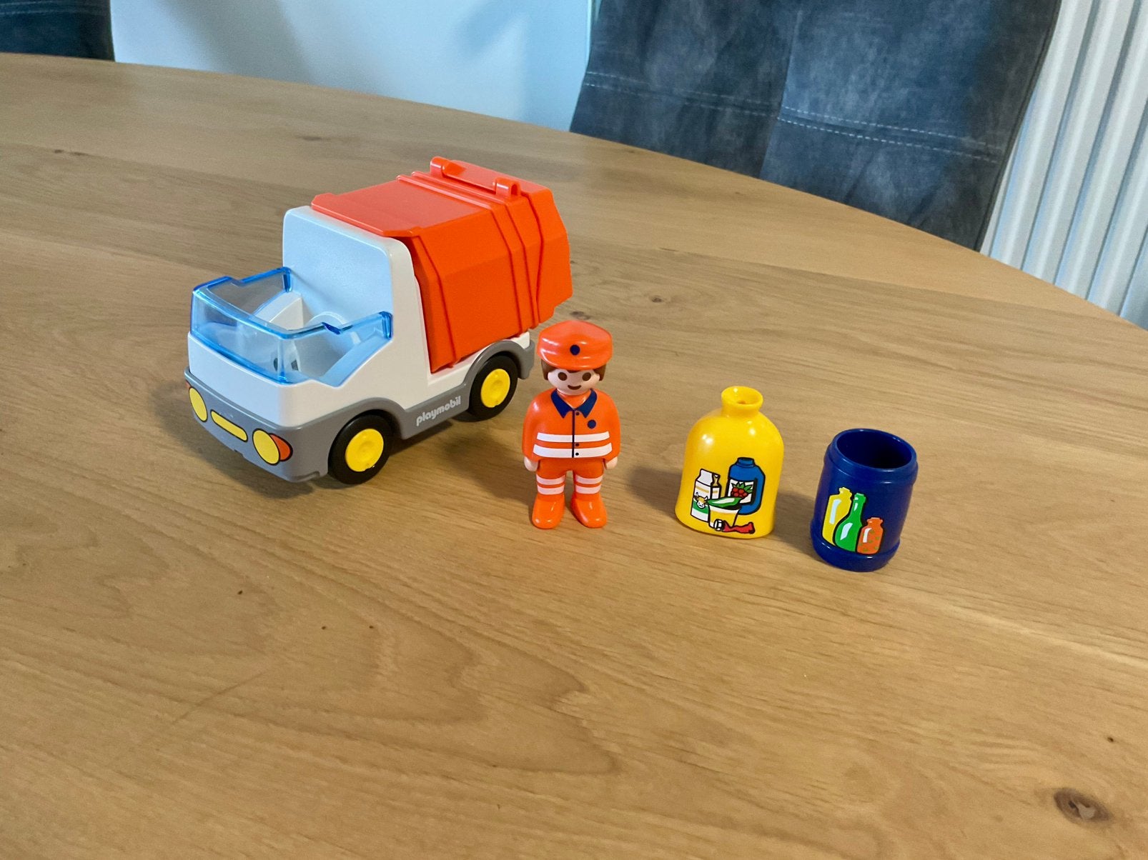 Playmobil 123 : Vuilniswagen - compleet, Kinderen en Baby's, Speelgoed | Playmobil, Ophalen, Gebruikt