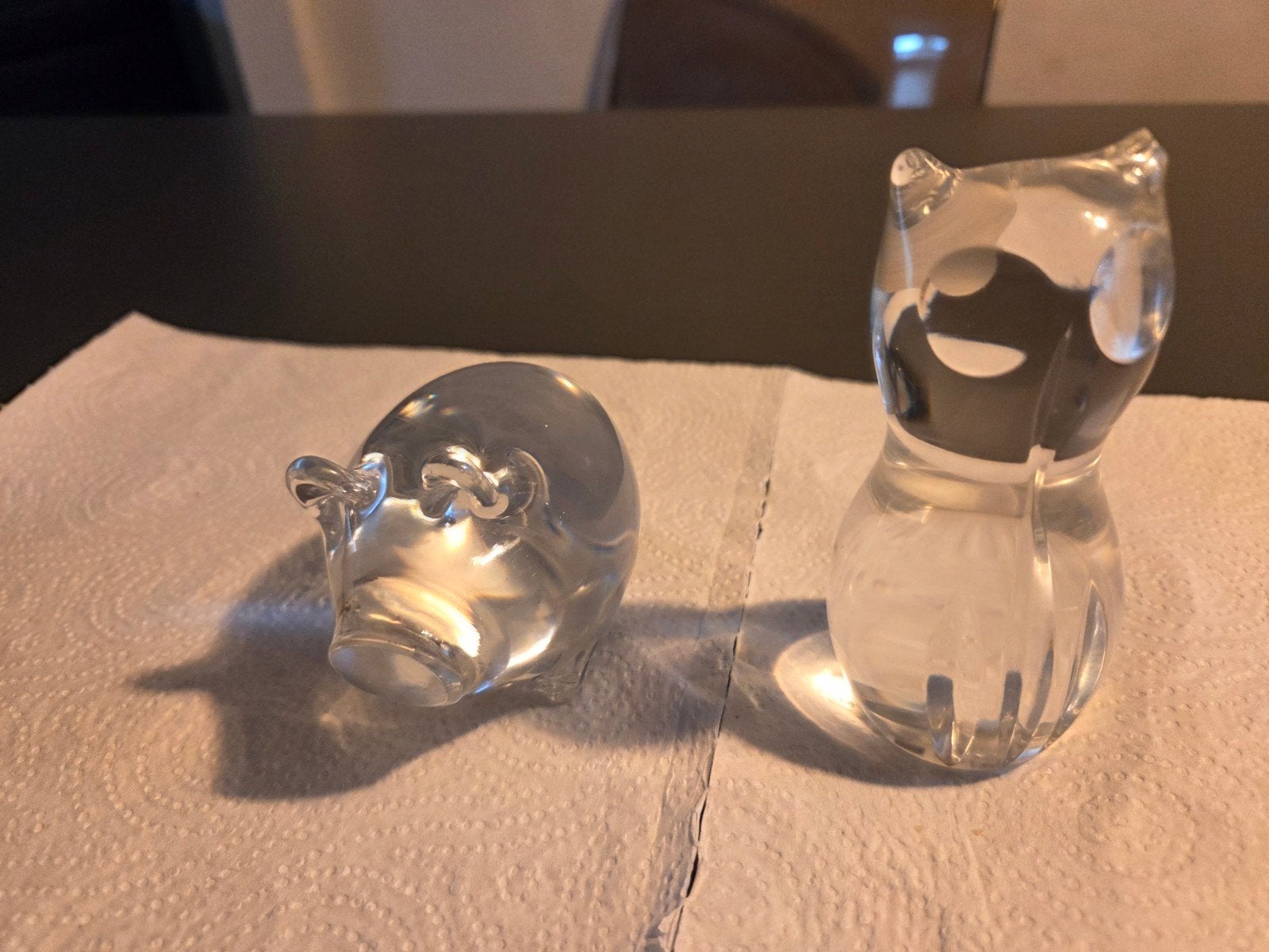 glazen varken en kat vintage Spode kat, Ophalen of Verzenden