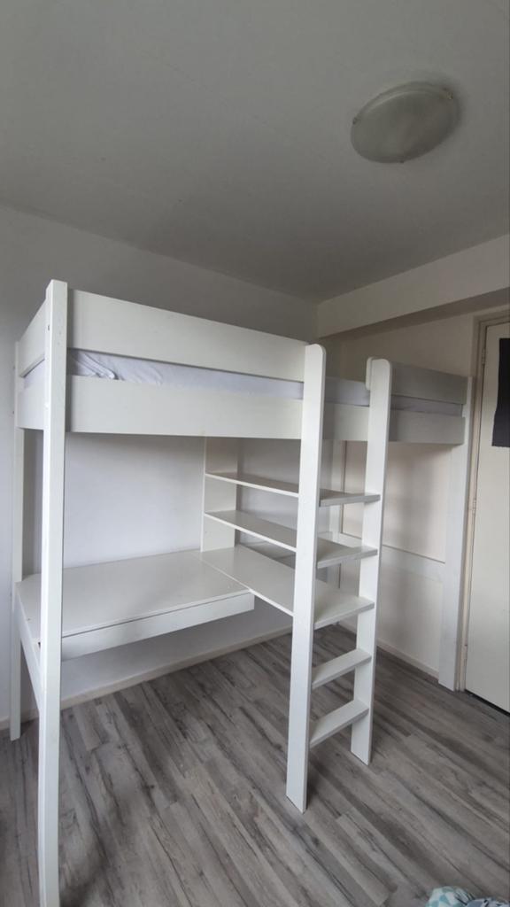 GRATIS Hoogslaper Robin met bureau. Zonder matras, Ophalen, Gebruikt, Eenpersoons, 160 tot 180 cm