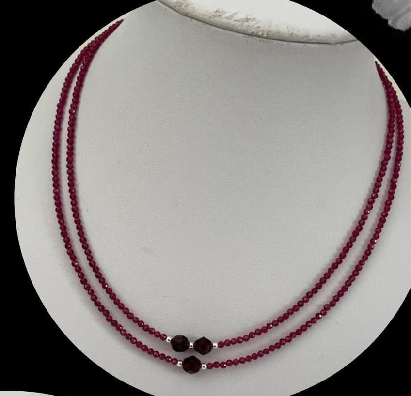 mooie granaat ketting set, Nieuw, Ophalen of Verzenden, Steen of Mineraal, Met edelsteen