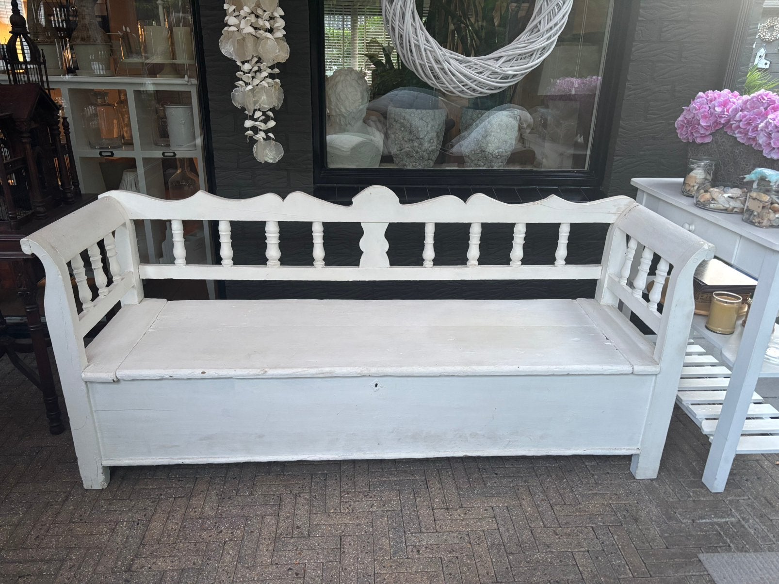 Te koop: Brocante Klepbank, Tuin en Terras, Ophalen, Gebruikt, Hout