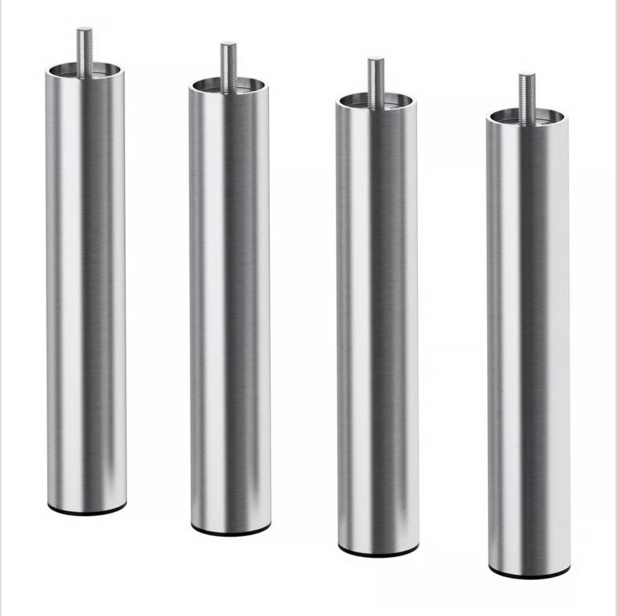 IKEA BJORLI bedpoten RVS – 8 stuks / 2 sets, 100 tot 250 mm, Overige typen, Ophalen of Verzenden, Zo goed als nieuw