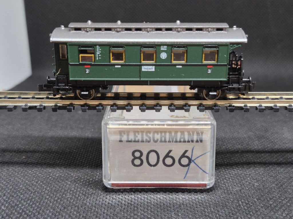 Fleischmann 8066 -DRG pers.wagen 2e/3eKl. BCi Pr 05 (16909), Hobby en Vrije tijd, Gebruikt, Gelijkstroom, Fleischmann, Wagon
