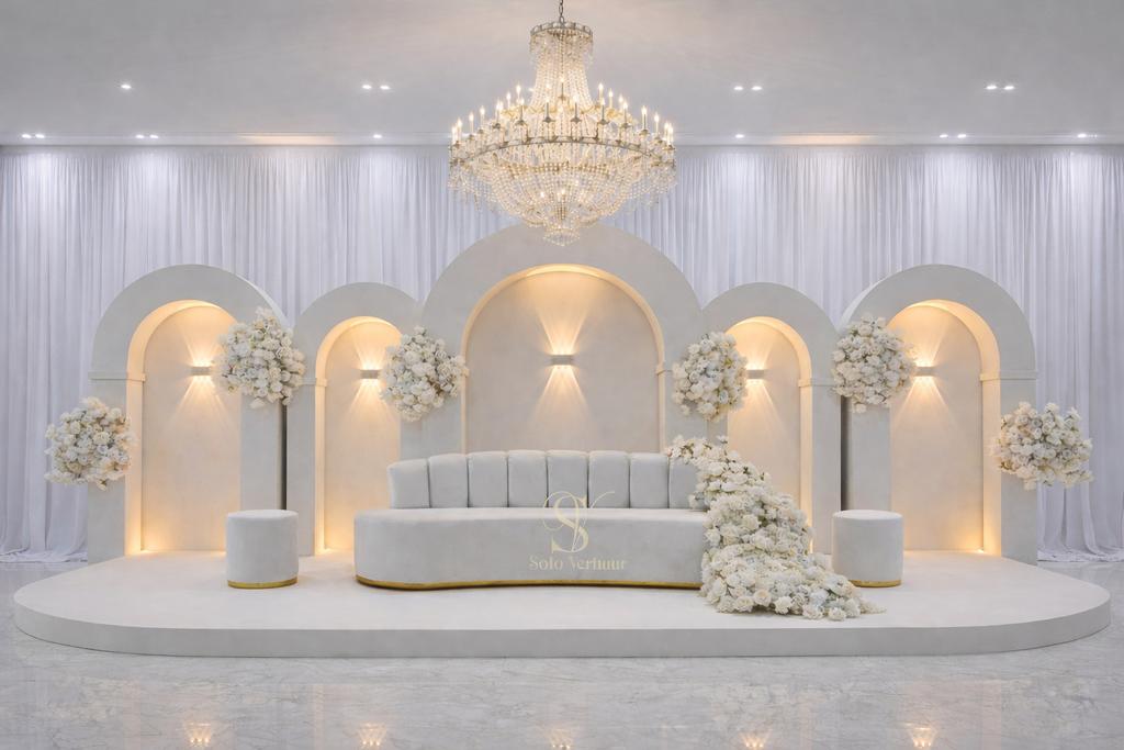 Luxe Trouwbank / Henna Bank / Verlovingsbank - Wit & Goud, Ophalen, Zo goed als nieuw