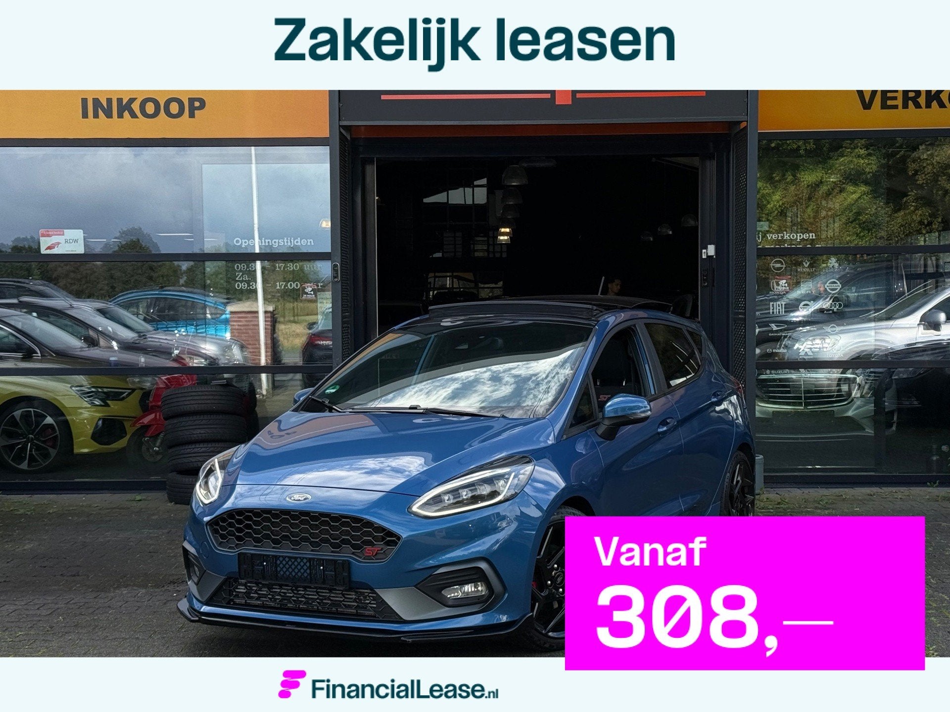 Ford Fiesta Ford Fiesta 1.5 200PK ST-3 PERF PANO/MAXTON/STLV, Voorwielaandrijving, Stof, Zwart, 1188 kg